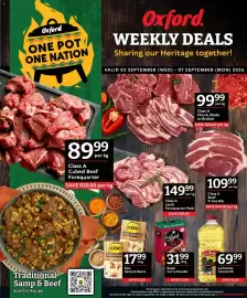 Oxford Freshmarket catalogue week 36 Page 1: Class A Lamb Forequarter Pack €149,99, La Familia Canola Oil €69,99