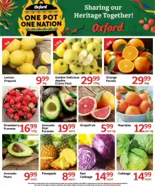 Oxford Freshmarket catalogue week 36 Page 3: Avocado Pear Punnets €19,99, Golden Delicious Apples €29,99