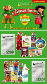 Folleto Bodega Aurrerá Página 1: Doritos Nacho €34,50, Coca Cola €54,00