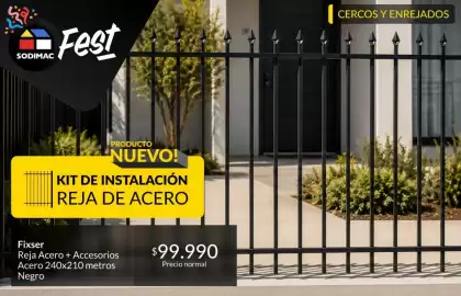Catálogo Constructor Sodimac Página 9: Kit de instalación reja de acero €99.990,00