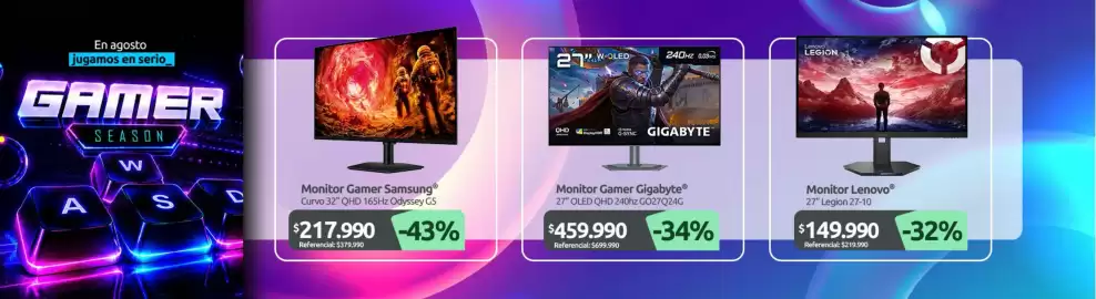 Catálogo PC Factory Página 5: Samsung - monitor gamer €217.990,00
