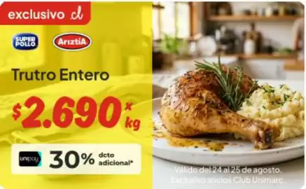 Catálogo Unimarc Página 1: Ariztía - trutro entero €2.690,00