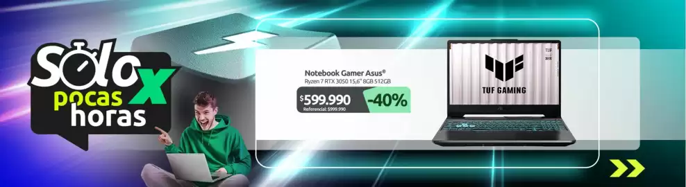 Catálogo PC Factory Página 1: Asus - notebook gamer €599.990,00
