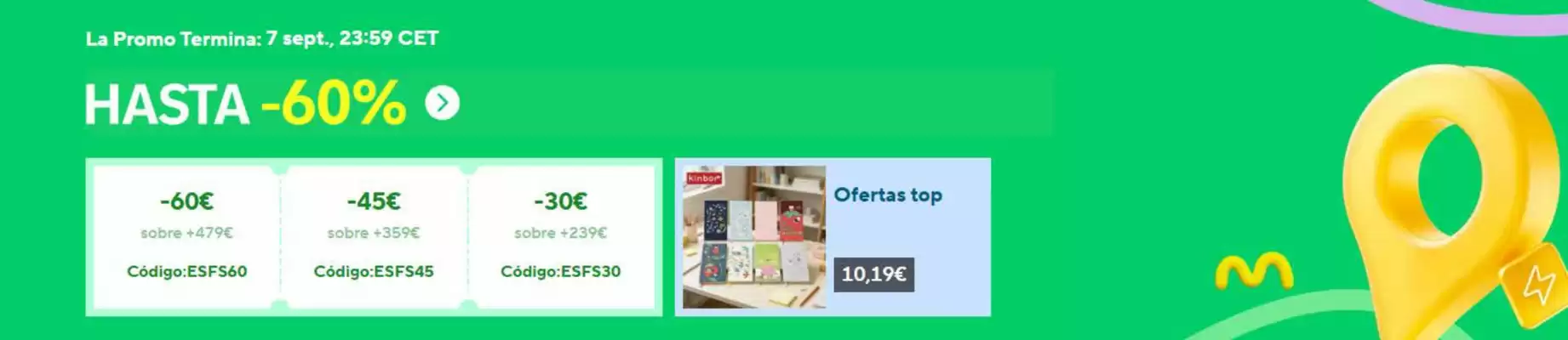 Aliexpress (válido hasta el 7-09)