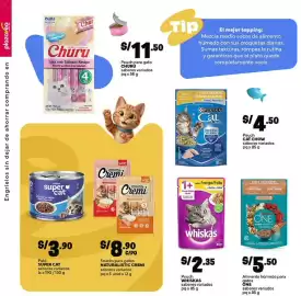 Catálogo Plaza Vea Página 14: Purina cat chow €4,50, Purina One alimento húmedo para gatos €5,50