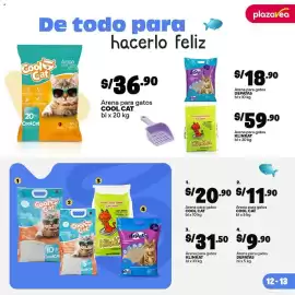 Catálogo Plaza Vea Página 15: Cool Cat arena para gatos €36,90, Depatas arena para gatos €18,90