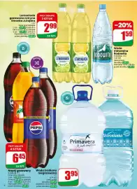 Dino gazetka tydzień 36 Strona 2: Woda źródlana niegazowana Ustronianka €3,95, Napój gazowany Mirinda €6,45