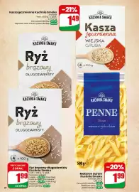 Dino gazetka tydzień 36 Strona 20: Makaron durum Kuchnia Smaku €1,99, Ryż brązowy długoziarnisty Kuchnia Smaku €1,99