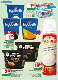 Dino gazetka tydzień 36 Strona 36: Jogurt Jogobella jagoda Zott €1,95, Pudding High Protein Caramel Ehrmann €3,89