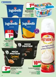 Dino gazetka tydzień 36 Strona 36: Jogurt Jogobella jagoda Zott €1,95, Pudding High Protein Caramel Ehrmann €3,89