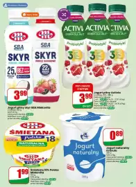 Dino gazetka tydzień 36 Strona 37: Jogurt pitny Activia €3,99, Śmietana Polska Mlekovita 18% €1,99