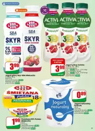 Dino gazetka tydzień 36 Strona 37: Jogurt pitny Activia €3,99, Śmietana Polska Mlekovita 18% €1,99