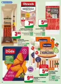 Dino gazetka tydzień 36 Strona 44: Medaliony drobiowe Duda €9,39, Parówki z fileta z kurczaka Tarczyński €5,49