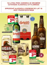Dino gazetka tydzień 36 Strona 48: Piwo Wojak Jasny Pełny €2,99, Piwo Budweiser Budvar €2,95