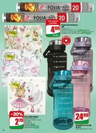 Dino gazetka tydzień 36 Strona 64: Butelka na wodę Areto €24,99, Folia aluminiowa Liff 20 m €4,99
