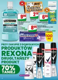 Dino gazetka tydzień 36 Strona 74: Płyn do płukania ust Cool Mint Listerine €9,99, Tabletki w podróży Eubioco €6,99