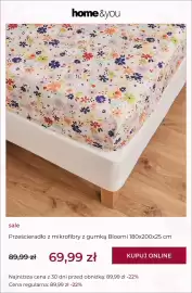 Home&You gazetka Strona 4: Prześcieradło z mikrofibry z gumką Bloomi 180x200x25 cm €69,99