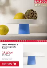 Homla gazetka tydzień 36 Strona 2: Patera Affi biała z granatową nóżką 24x9 cm €35,00
