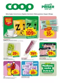 Stora Coop kundeavis uke 36 Side 1: Coca-Cola/Fanta/Sprite €29,00, Gröna druvor €20,00