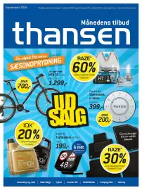 Thansen tilbudsavis Side 1: Saphe Trafikalarm €199,00, ParkLife Elektronisk p-skive €399,00