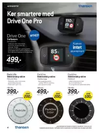 Thansen tilbudsavis Side 4: Drive One Pro Trafikalarm €499,00, Park Life Elektronisk p-skive €399,00