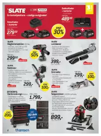 Thansen tilbudsavis Side 6: Enkeltlader + batterier €279,30, BYRON'S Værkstedsvogn Home+ €1.799,00