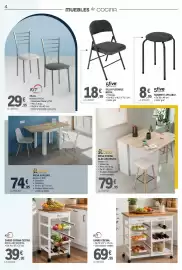 Catálogo E.Leclerc Página 4: Fores - mesa cocina alas abatibles €79,95, Kit closet - silla €29,95