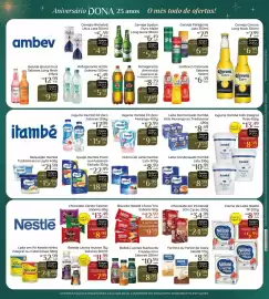Encarte Dona de Casa Página 4: Logurte itambé fit zero morango €9,98, Refrigerante Antarctica Guaraná €7,69