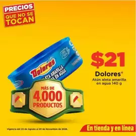 Folleto Bodega Aurrerá Página 3: Dolores - atún aleta amarilla en agua €21,00