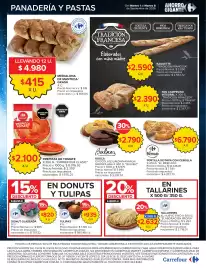 Catálogo Carrefour semana 36 Página 11: Carrefour medialuna de manteca/grasa €4.980,00, Tulipas €935,00