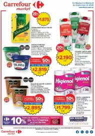 Folleto Carrefour Market semana 36 Página 1: Mañanita - yerba mate bajo polvo €1.875,00, Dulce de leche cl uevo €2.895,00