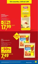 Lidl gazetka Strona 13: Ser edam Kuchmistrza w plastrach XXL Mlekovita €17,99, Ser gouda w kawałku XXL Pilos €7,49