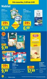 Lidl gazetka Strona 62: Ser Edam Kuchmistrza w plastrach XXL Mlekovita €17,99, Serek puszysty z ziołami Almette €4,99