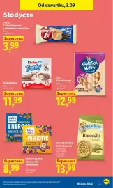 Lidl gazetka Strona 79: Kinder Tronky €11,99, Karpatka Happy double brownie Flis €12,99