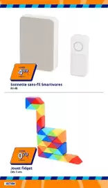 Catalogue Action semaine 36 page 10: Smartwares Sonnette sans-fil €4,99, Jouet fidget €0,79