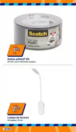 Catalogue Action semaine 36 page 12: Lampe de lecture €2,79, Scotch Ruban adhésif €1,99