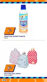 Catalogue Action semaine 36 page 18: LITTLE MARC Sac à dos pour enfant €3,99, Antikal Détartrant Tropical €1,59