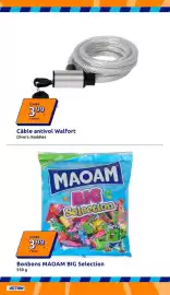 Catalogue Action semaine 36 page 2: MAOAM Bonbons BIG Selection €3,99, Walfort Câble antivol €3,99