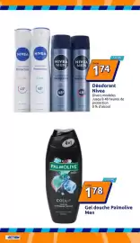 Catalogue Action semaine 36 page 22: NIVEA Déodorant €1,74, Palmolive Gel douche Men €1,78