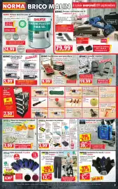 Catalogue Norma semaine 37 page 3: Scheppach Compresser portatif AirForce 7 SC €39,00, TOPTEX Socquettes de travail €5,00