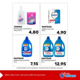 Volantino Iper Tosano settimana 36 Pagina 1: Napisan Additivo gel assortito €7,15, Vanish Polvere/gel rosa/bianco €4,80