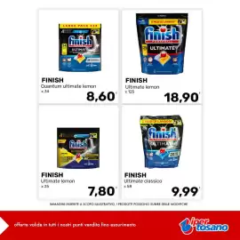 Volantino Iper Tosano settimana 36 Pagina 3: Finish Ultimate lemon €18,90, Finish Ultimate classico €9,99