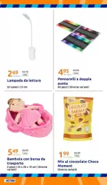 Volantino Action settimana 36 Pagina 28: Mix al cioccolato Choco Moment €1,99, Bambola con borsa da trasporto €5,49