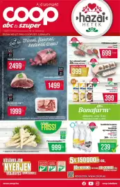 Coop akciós újság hét 37 Oldal 1: Sertés bőrös csülökhús €1.499,00, SZENTKIRÁLYI Ásványvíz €239,00