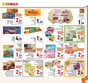 Volantino Conad Pagina 11: CUBETTI PANCETTA FRATELLI BERETTA €2,29, GELATO CONAD PIACERSI €2,49