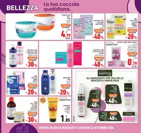 Volantino Conad Pagina 20: CREMA GEL VISO FACE + NIVEA €4,79, CREMA MANI CONAD ESSENTIAE €1,85