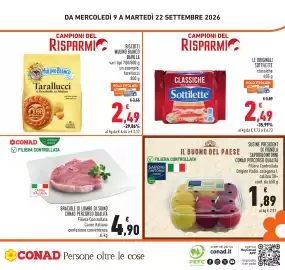Volantino Conad Pagina 28: LE ORIGINALI SOTTILETTE classiche 400 g €2,49, Biscotti Mulino Bianco Barilla €2,49