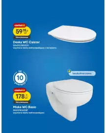 Castorama gazetka Strona 13: Deska Wc Caister wypinana wolnoopadająca €59,98, Miska Wc bezkołnierzowa Basic €178,00