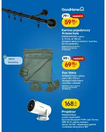 Castorama gazetka Strona 19: Koc tkany €69,98, Karnisz pojedynczy GoodHome Araxos kula €59,98