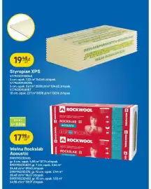 Castorama gazetka Strona 23: Styropian XPS Finnform 10 cm €59,98, Wełna Rockwool Rockslab Acoustic 7 cm €24,48
